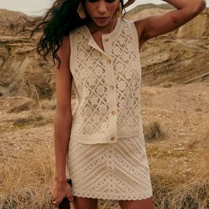 SOLD OUT — Sezane Malia Skirt Ecru - Size XL